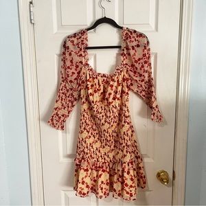 Keepsake Ruched floral Dress